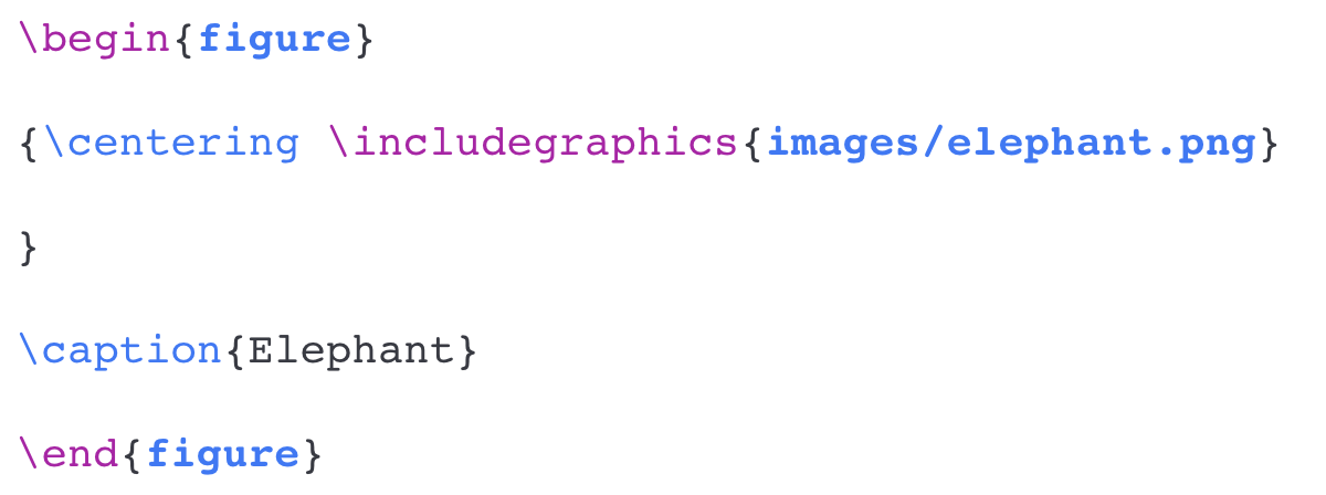 Screenshot of latex output showing the image inside a figure environment